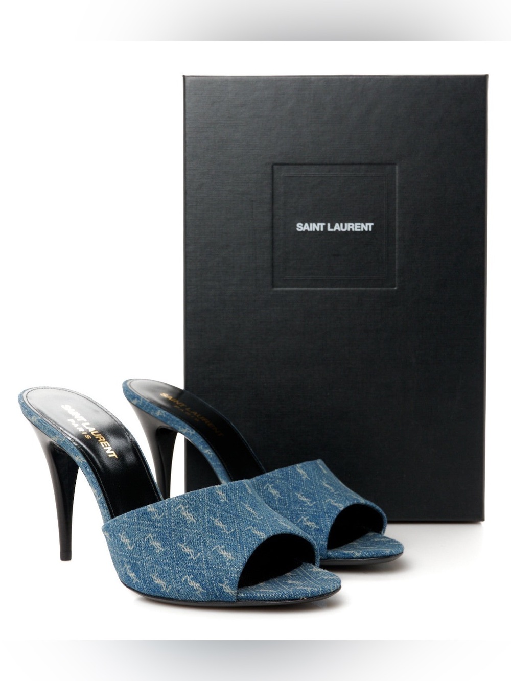 *NEW* YSL Denim Logo Heels